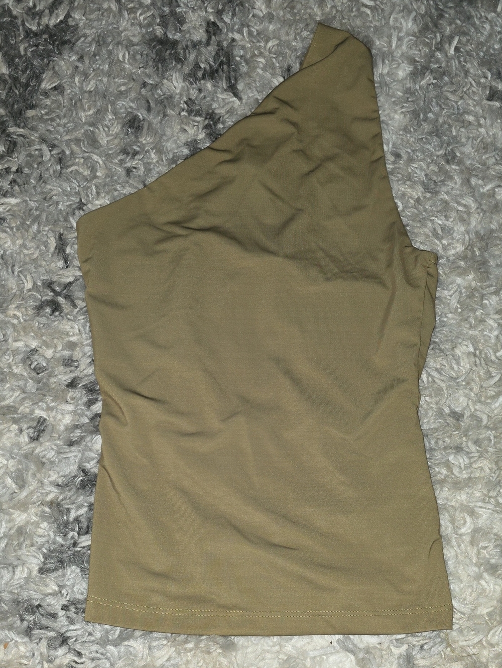 One-Shoulder Olive Women’s Dress Top
